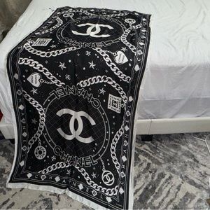 Chanel silk scarf shawl / bikini coverup